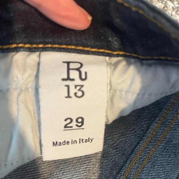 R13 WOMEN’S BIKER BOY DARK JEANS, SIZE 29, WORN 5x - Picture 5 of 5